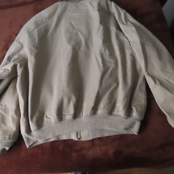 Cockpit USA Mens Flight Jacket Size L Khaki Type A-2 Leather Collar Z29S79 - Picture 8 of 9